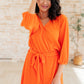 Roll With me Romper in Tangerine Jumpsuits & Rompers