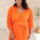 Roll With me Romper in Tangerine Jumpsuits & Rompers