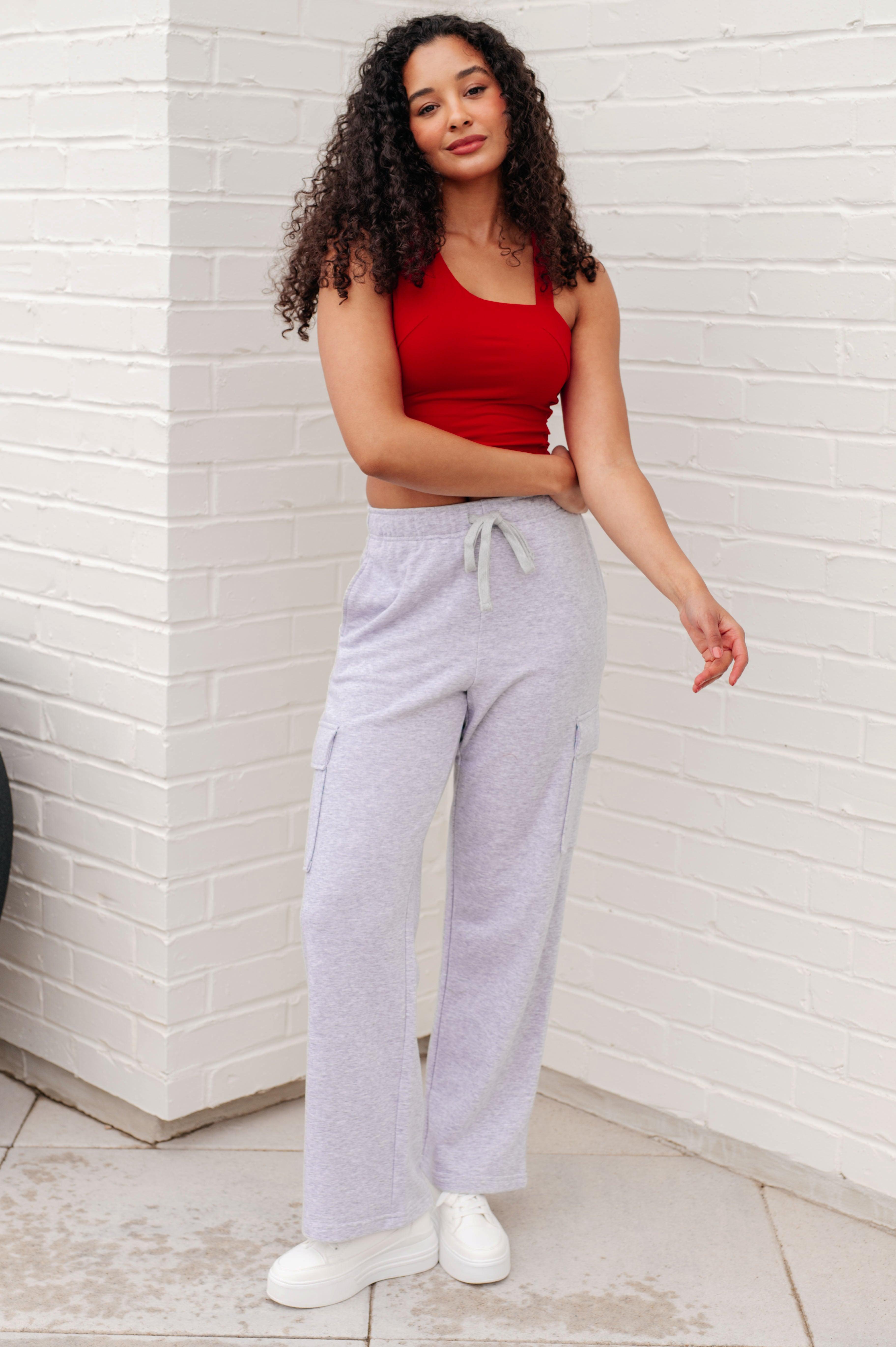 Rae Mode Grey Cargo Sweatpants Athleisure Pants