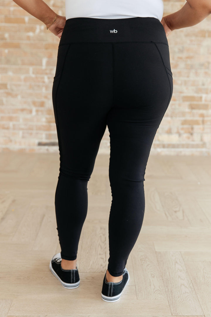 White Birch Mesh Panel Black Leggings Leggings