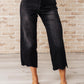 Ryan High Rise Button Fly Wide Leg Crop Jeans Jeans