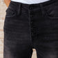 Ryan High Rise Button Fly Wide Leg Crop Jeans Jeans