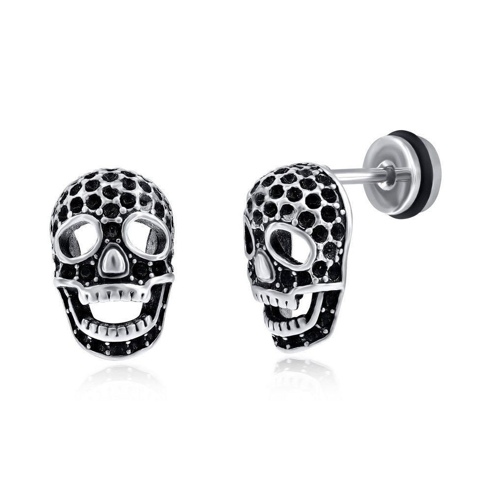 Stainless Steel Skull Stud Earrings Earrings