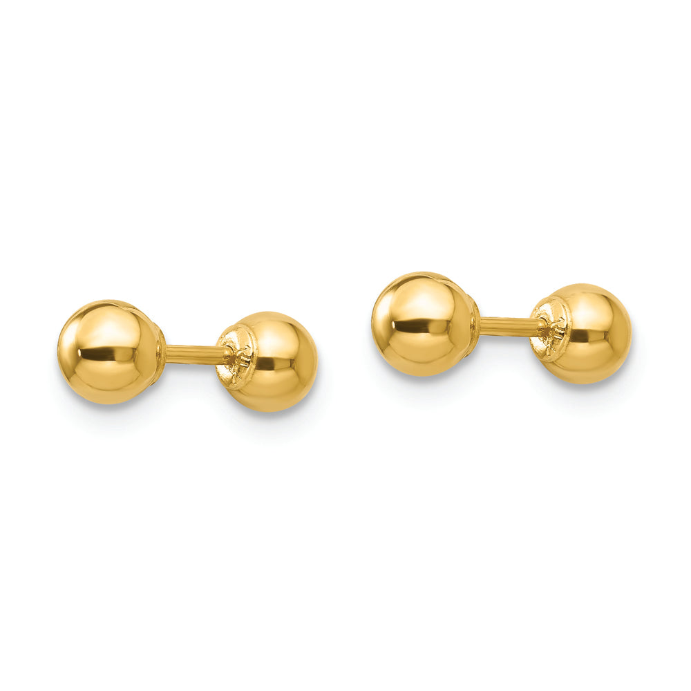 14k Madi K Polished Reversible 4mm Ball Earrings Earrings