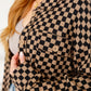 Safe Secrets black and beige checkered long-sleeve shacket