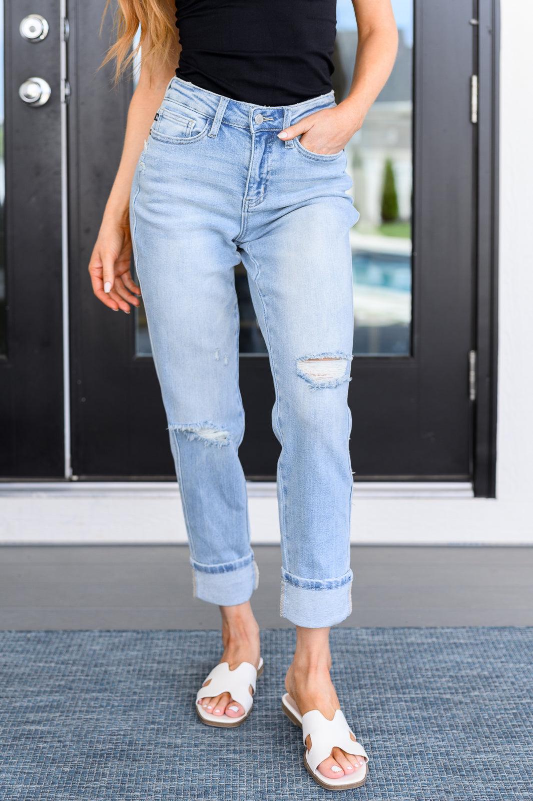 Sam Mid Rise Star Pocket Boyfriend Jeans Bottoms