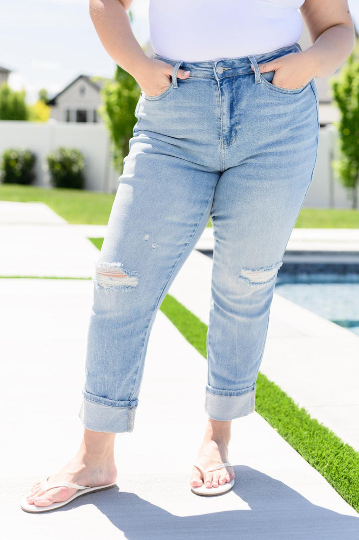 Sam Mid Rise Star Pocket Boyfriend Jeans Bottoms