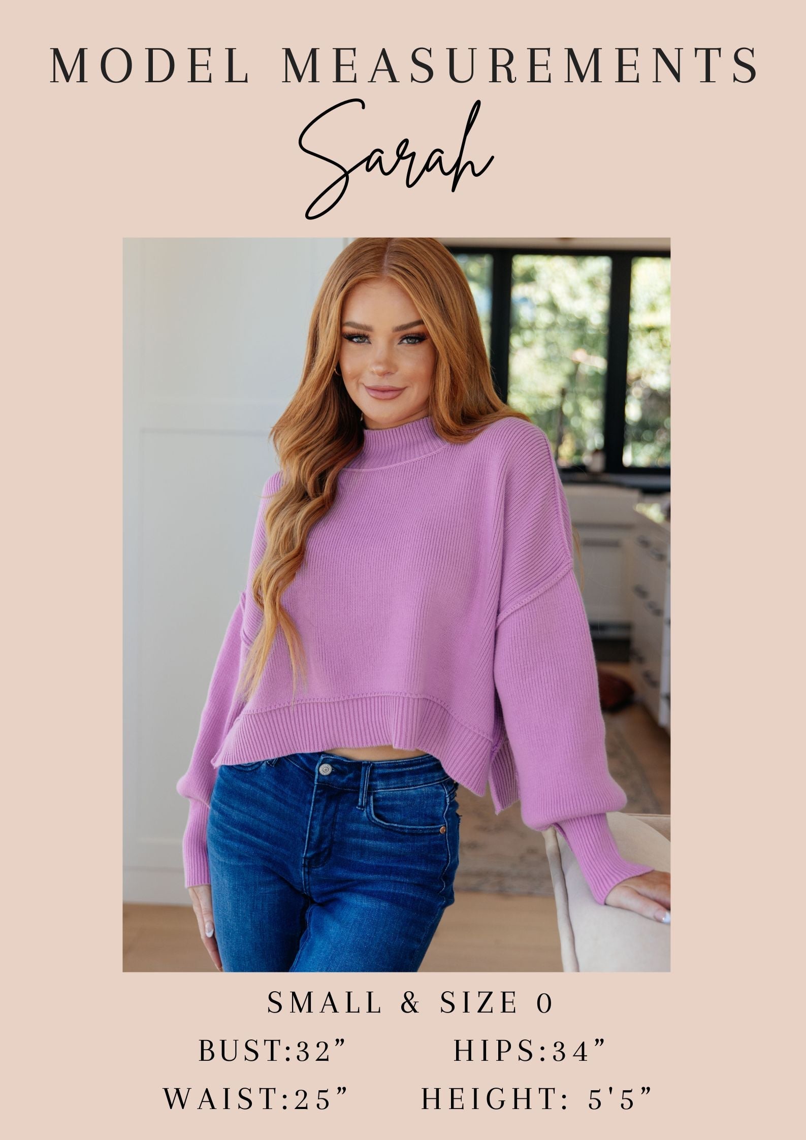 Simple Silhouette Brushed Hacci Sweater in Light Plum Tops