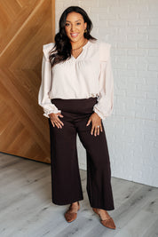 Magic Wide Leg Crop Pants in Chocolate Bottoms