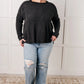 Zenana Black Ribbed Hacci Sweater - DAVERRI FASHIONS