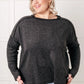 Zenana Black Ribbed Hacci Sweater - DAVERRI FASHIONS