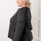 Zenana Black Ribbed Hacci Sweater - DAVERRI FASHIONS