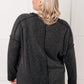 Zenana Black Ribbed Hacci Sweater - DAVERRI FASHIONS