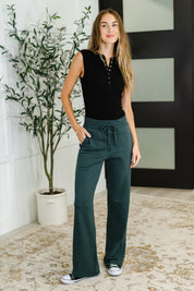Slow Mornings High Waisted Sweats in Jungle Green | Womens Daverri Fashions