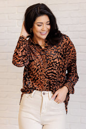 So Fierce Animal Print Blouse Tops