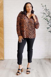 So Fierce Animal Print Blouse Tops