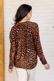 So Fierce Animal Print Blouse Tops