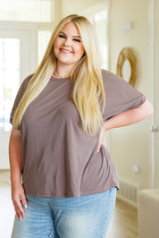 Culture Code Plus Size Mocha Relaxed Fit Top Tops