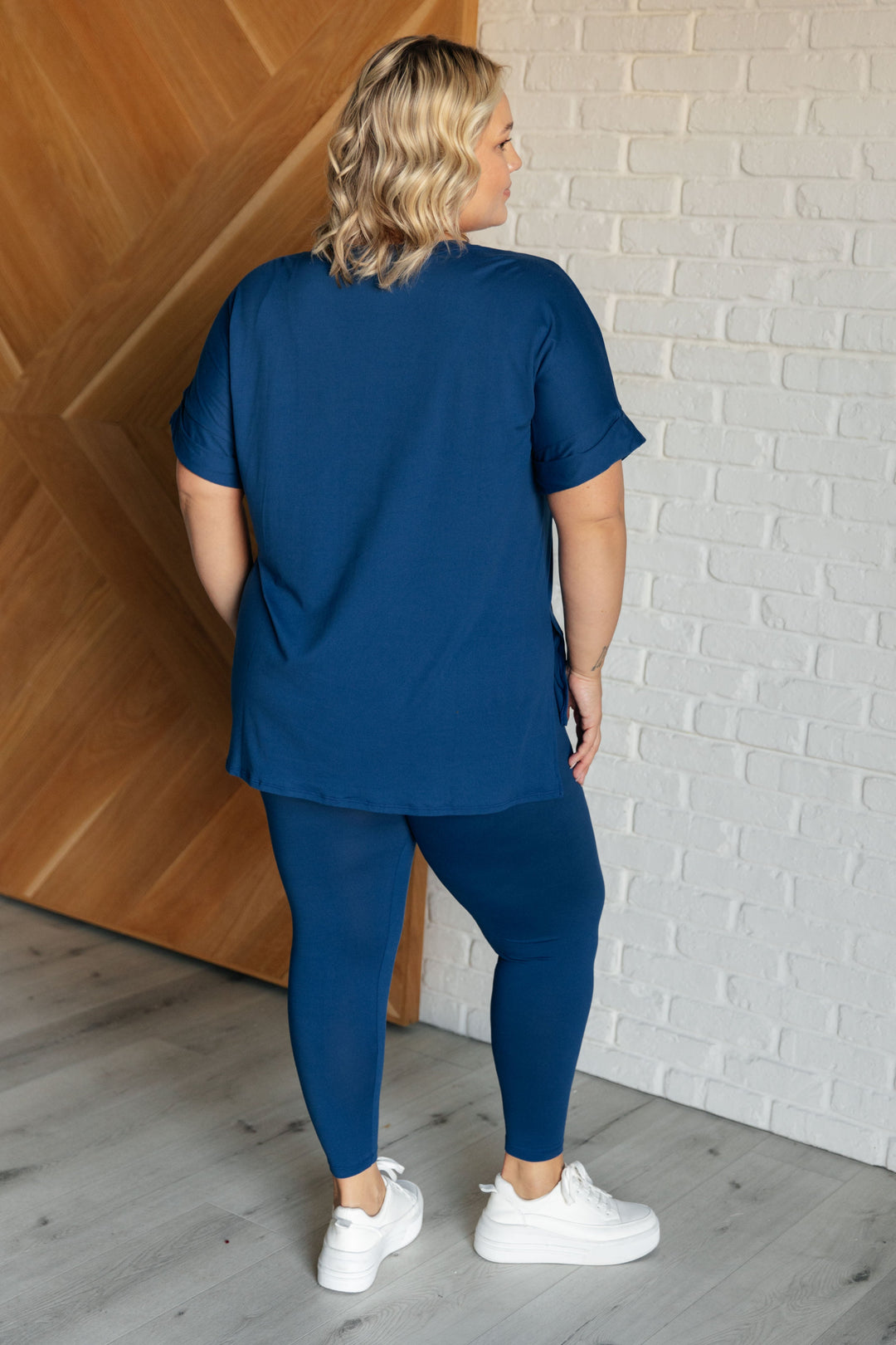 Navy Short Sleeve Loungewear Set Outfit Sets