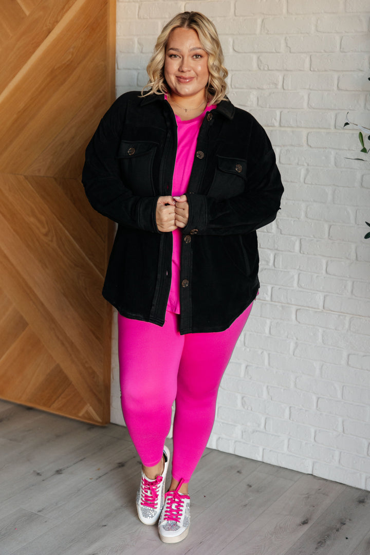 Neon Hot Pink Short Sleeve Loungewear Set Outfit Sets