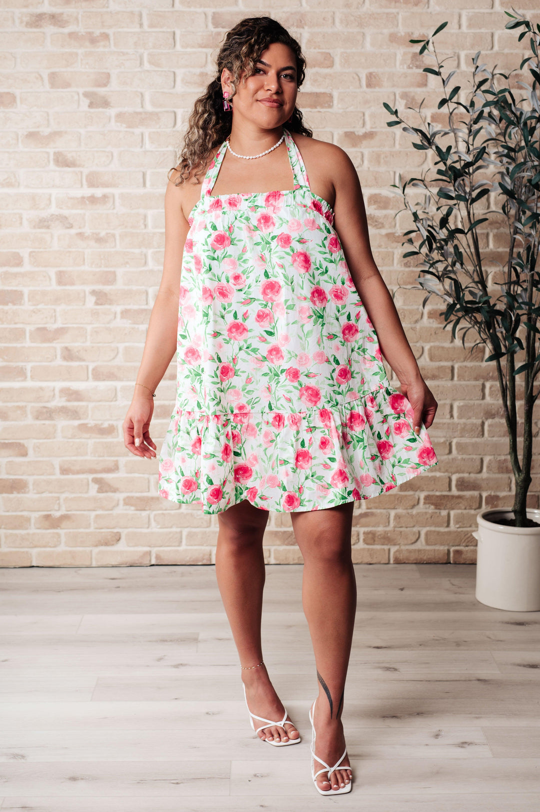 Soul Tied Floral Dress in Pink Dresses