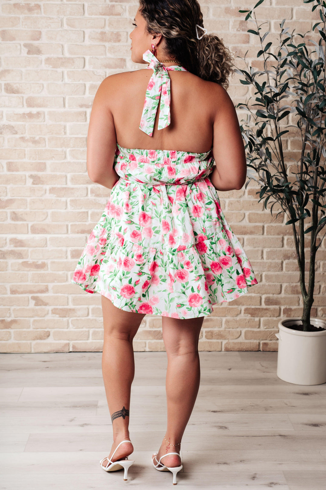 Soul Tied Floral Dress in Pink Dresses