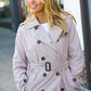 Put Together Taupe Double Breasted Lined Trench Coat - DAVERRI FASHIONS