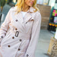 Put Together Taupe Double Breasted Lined Trench Coat - DAVERRI FASHIONS