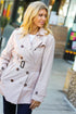 Put Together Taupe Double Breasted Lined Trench Coat - DAVERRI FASHIONS