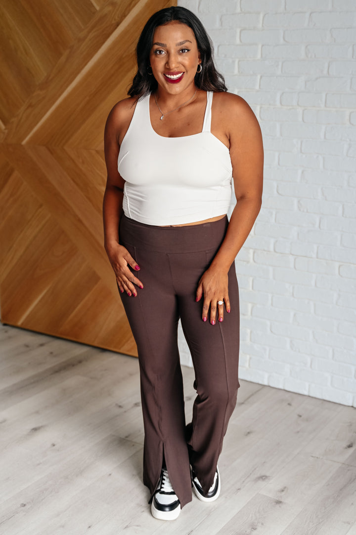 Stamina Stride Flare Leggings in Espresso Athleisure