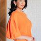 GeeGee Balloon Sleeve Sweater in Orange