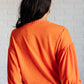 GeeGee Balloon Sleeve Sweater in Orange