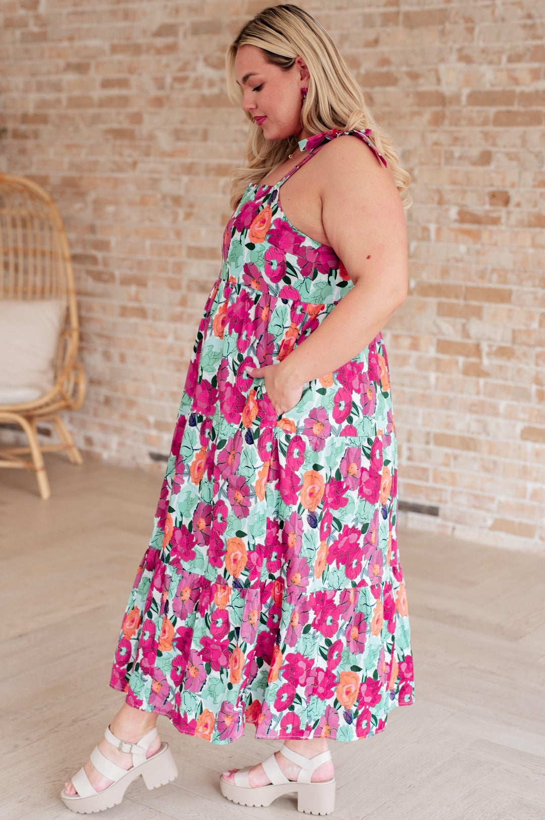 Tiered Floral Summer Maxi Dress Maxi Dresses