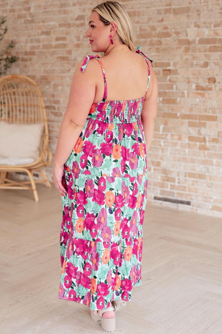 Tiered Floral Summer Maxi Dress Maxi Dresses