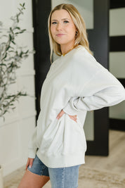 Sunday Snug Relaxed Pullover in Bone | Womens Daverri Fashions