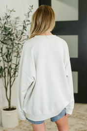 Sunday Snug Relaxed Pullover in Bone | Womens Daverri Fashions