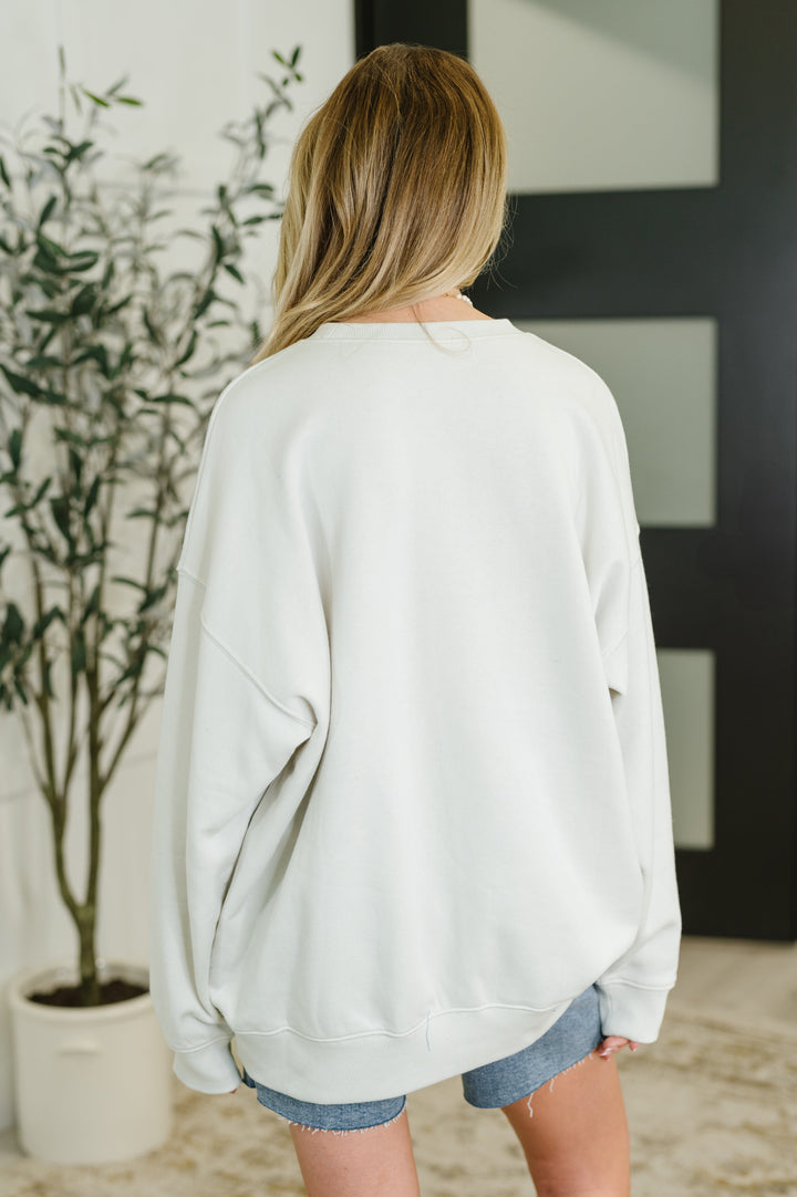 Sunday Snug Relaxed Pullover in Bone | Womens Daverri Fashions