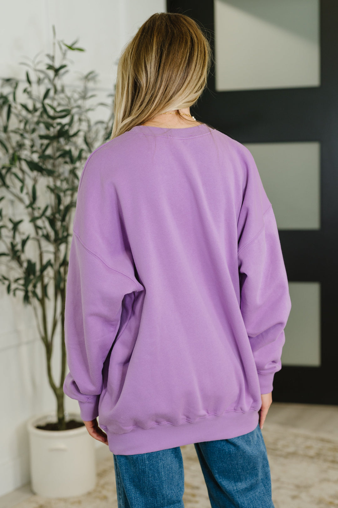 Sunday Snug Relaxed Pullover in Lavender | Womens Daverri Fashions