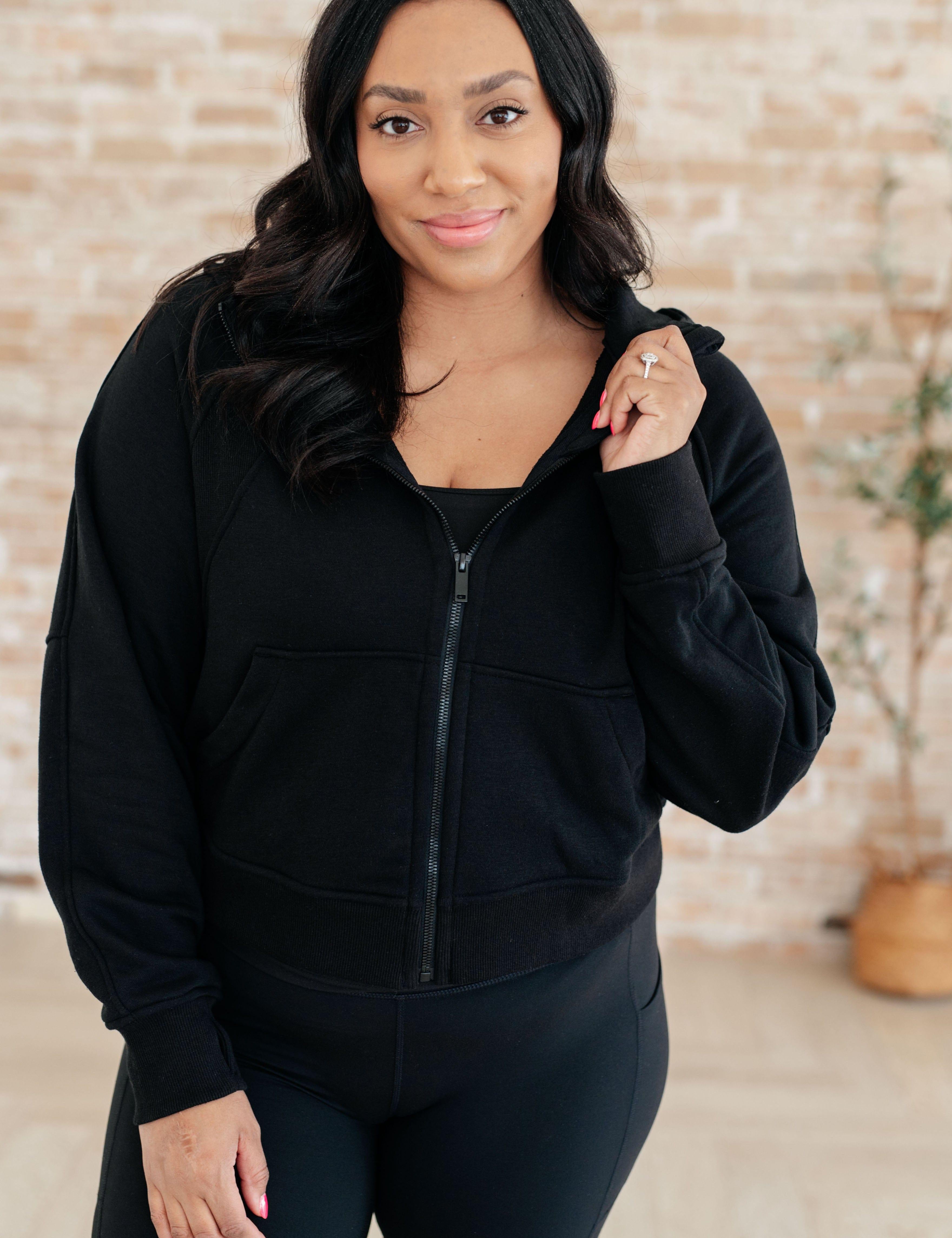 Sun or Shade Zip Up Jacket in Black 2XL Black Hoodies