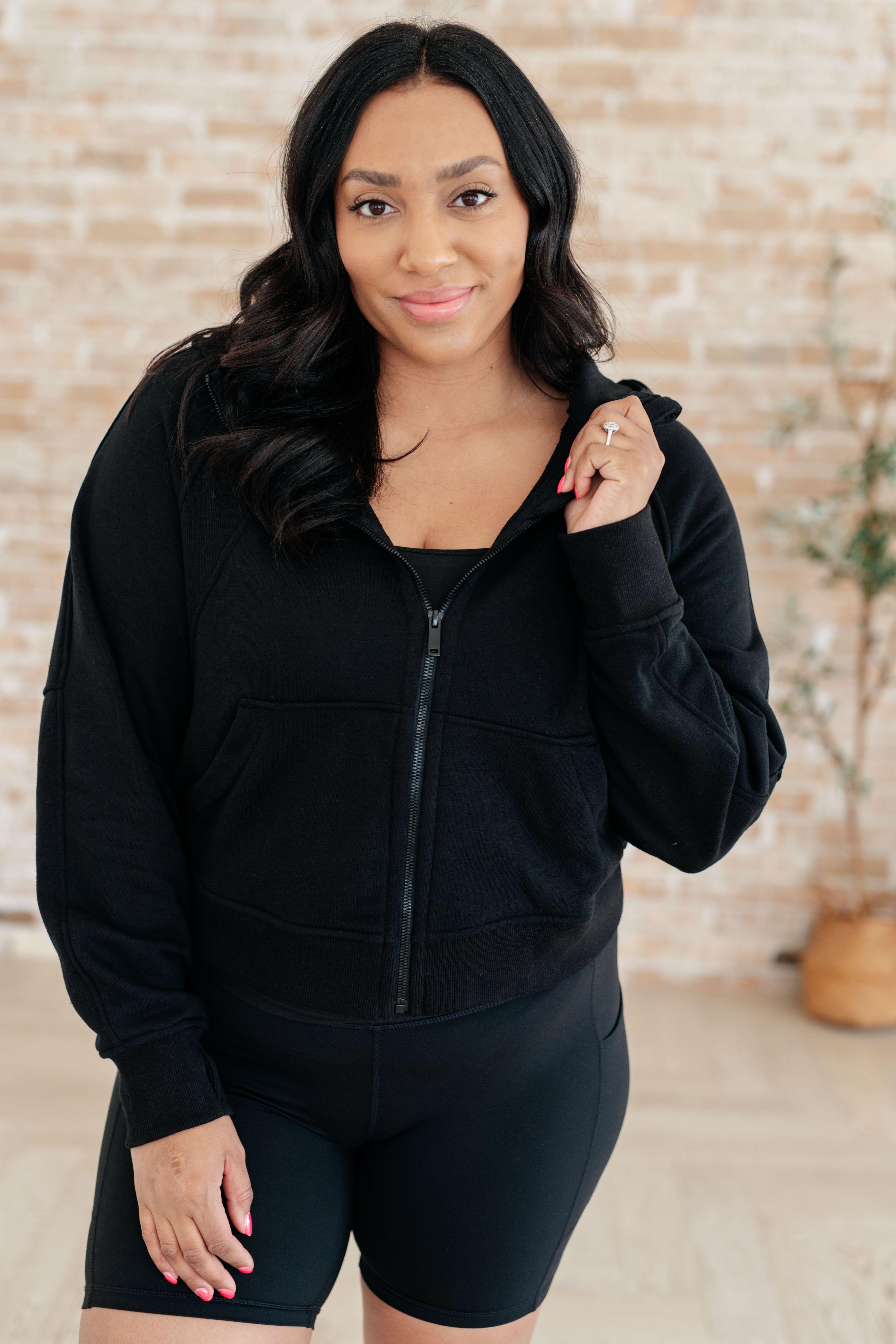 Sun or Shade Zip Up Jacket in Black 2XL Black Hoodies