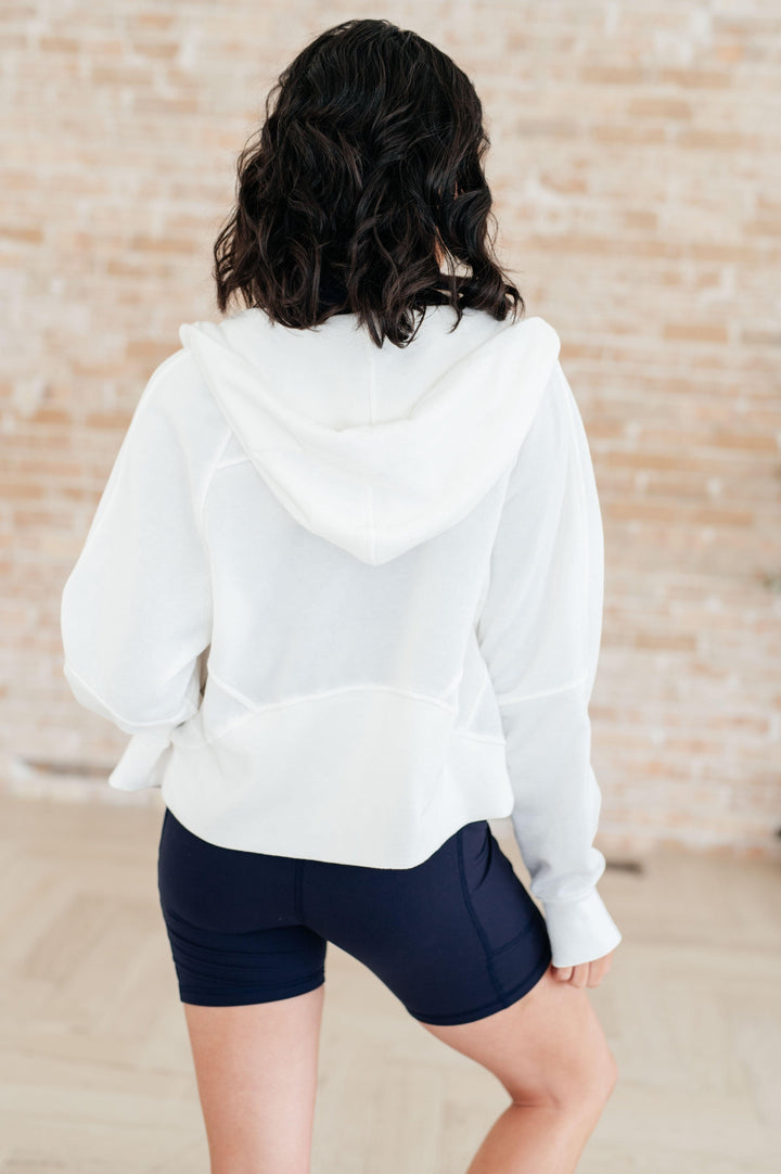 Sun or Shade Zip Up Jacket in Off White Athleisurewear