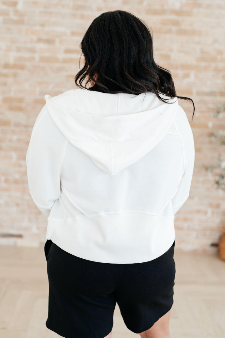 Sun or Shade Zip Up Jacket in Off White Athleisurewear