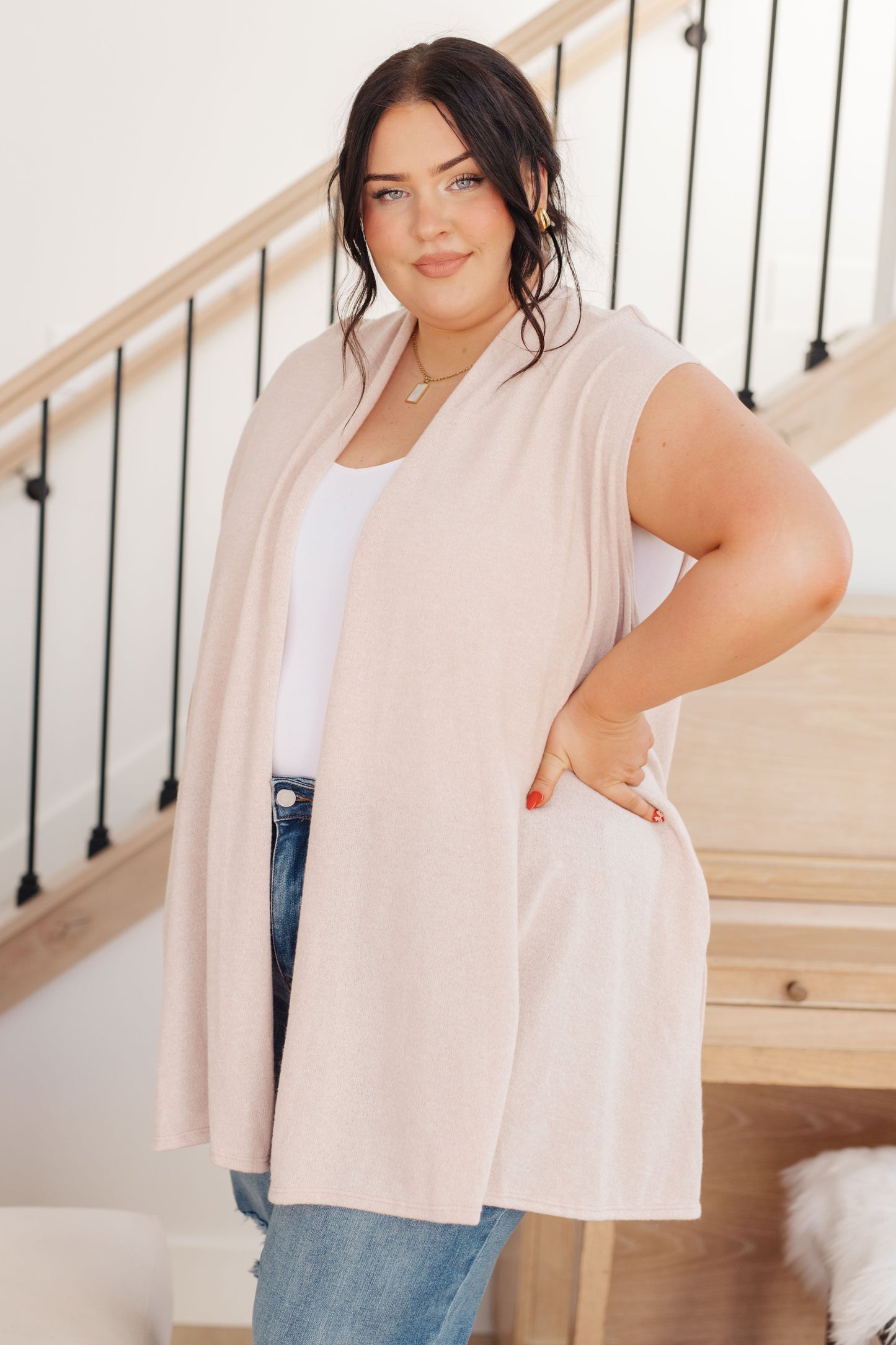 White Birch Sleeveless Cardigan