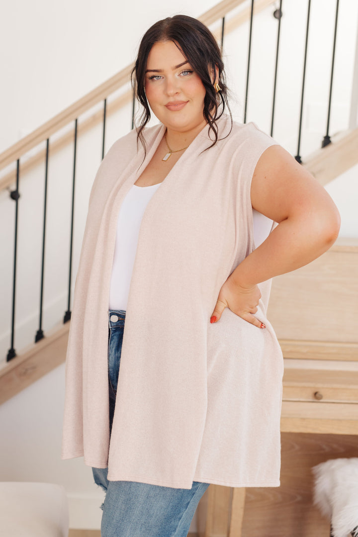 White Birch Sleeveless Cardigan