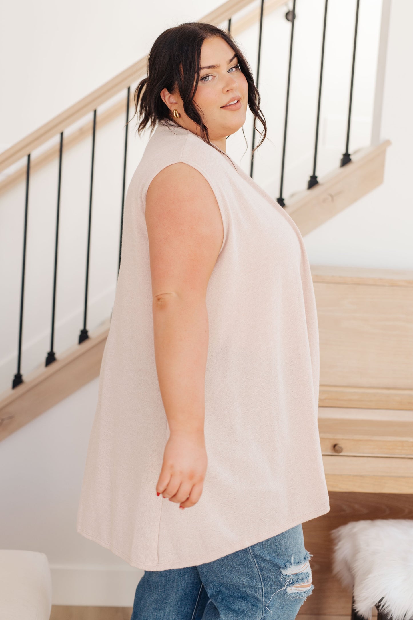 White Birch Sleeveless Cardigan