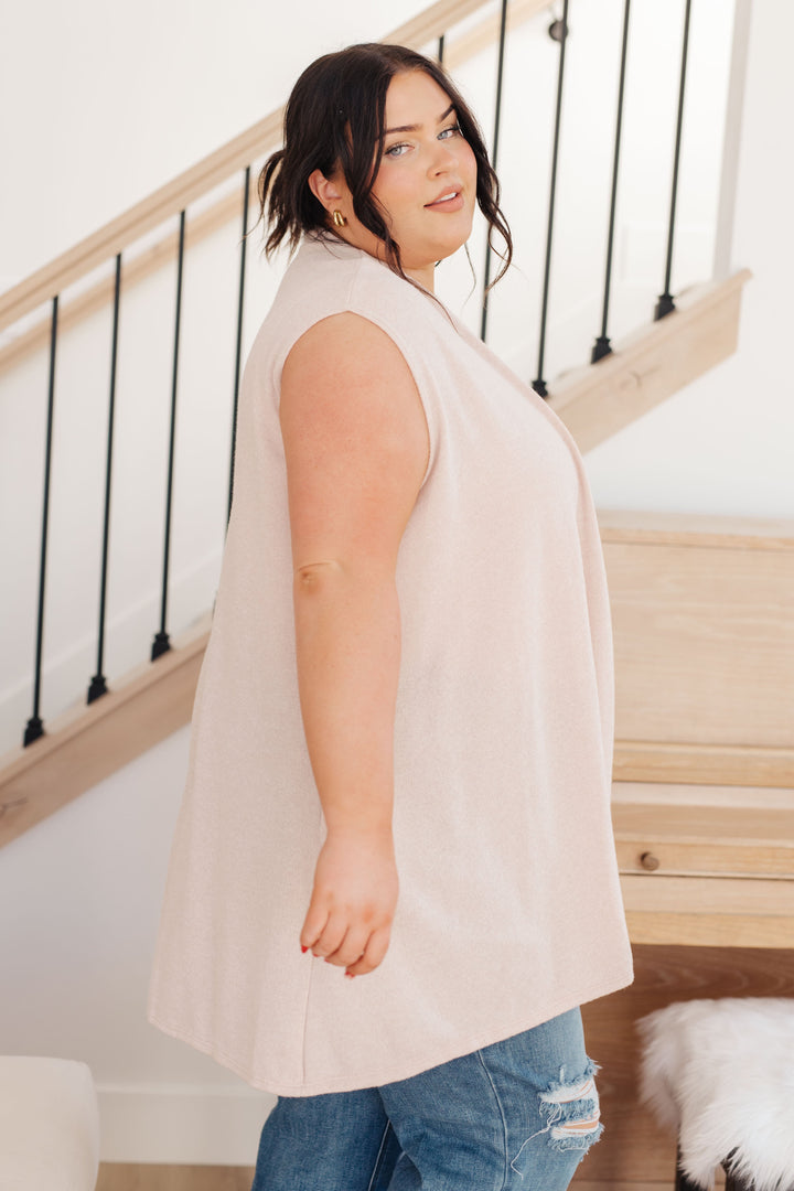 White Birch Sleeveless Cardigan
