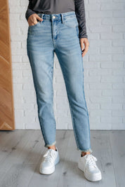 Susan High Rise Side Panel Detail Slim Jeans Denim