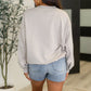 Rae Mode Drop Shoulder Pullover in Taupe