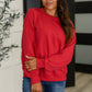 Rae Mode Drop Shoulder Pullover in True Red