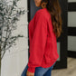 Rae Mode Drop Shoulder Pullover in True Red